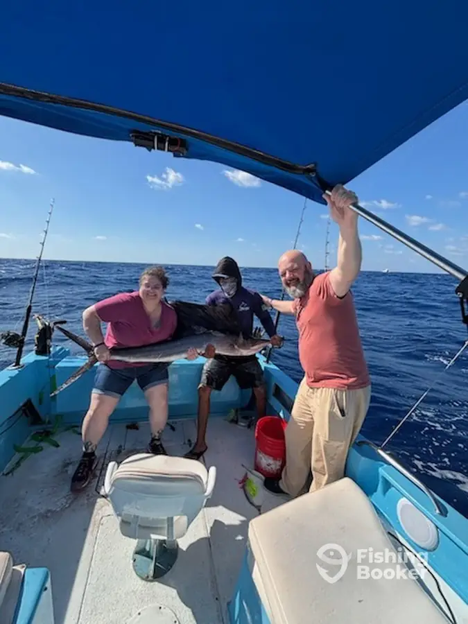Sailfish brought alongside Nuj Kay before release